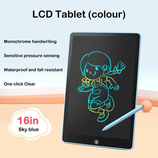 New 16inch Children Magic Blackboard LCD Drawing Tablet Toys Digital Notebook Big Size Message Board Writing Pad