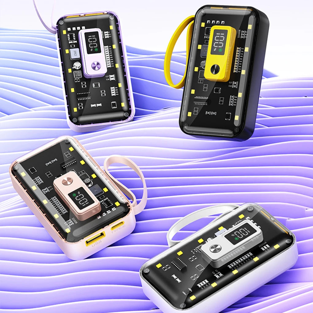 Versatile And Futuristic Power Bank Kit For Mobile Phones 22.5W Large Capacity 10000 Power Bank 21700 Case