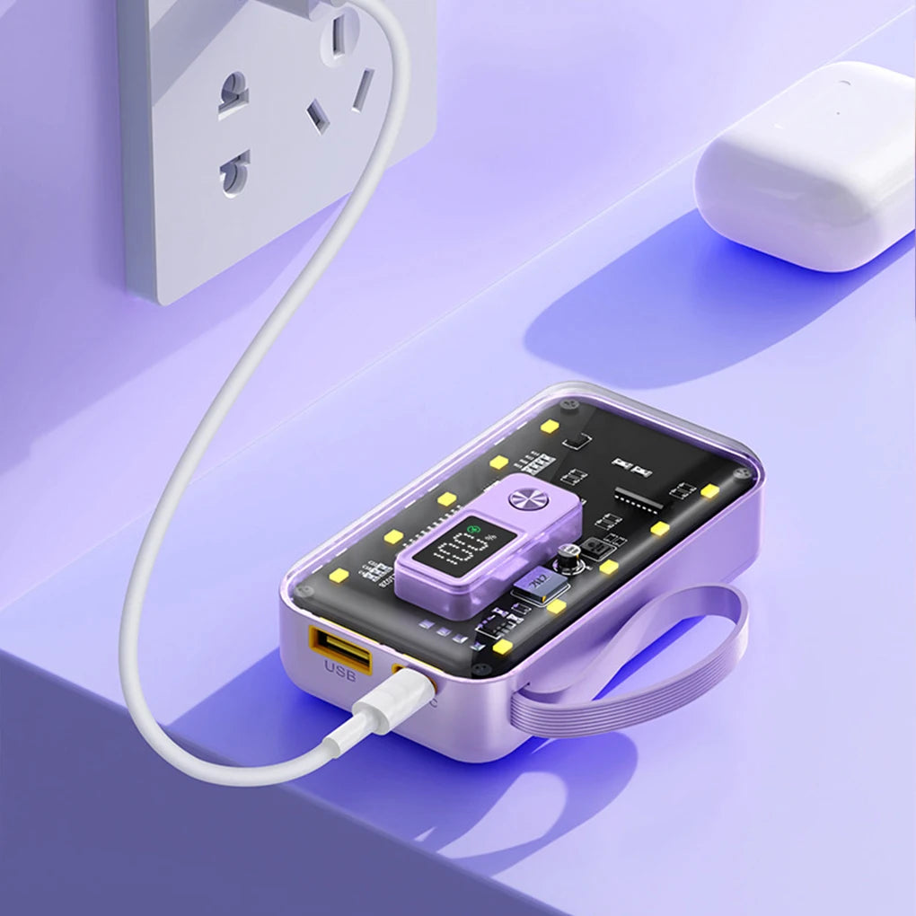 Versatile And Futuristic Power Bank Kit For Mobile Phones 22.5W Large Capacity 10000 Power Bank 21700 Case