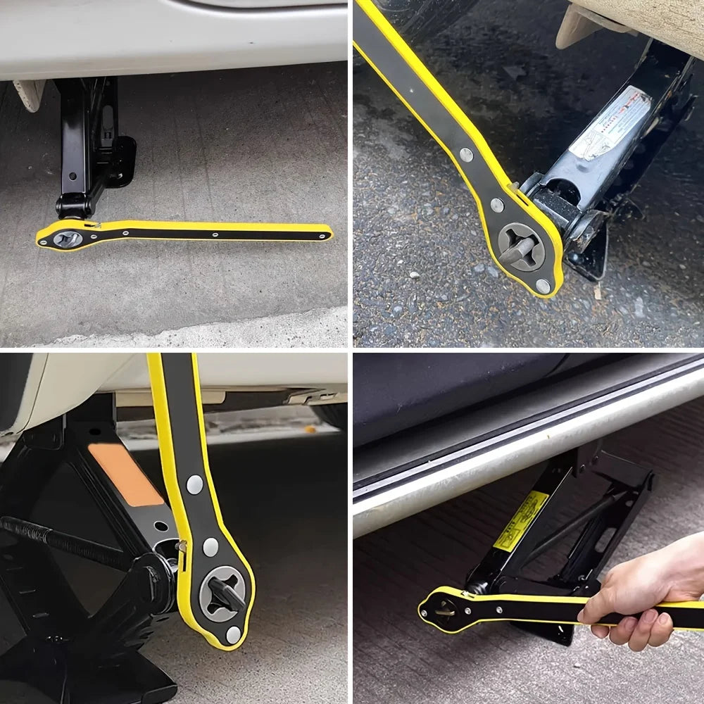 Car Mounted Small Car Universal Crank Handle Accessories with CAR Tools Car Jack Handle Lever Labor-saving Wrench Tool
