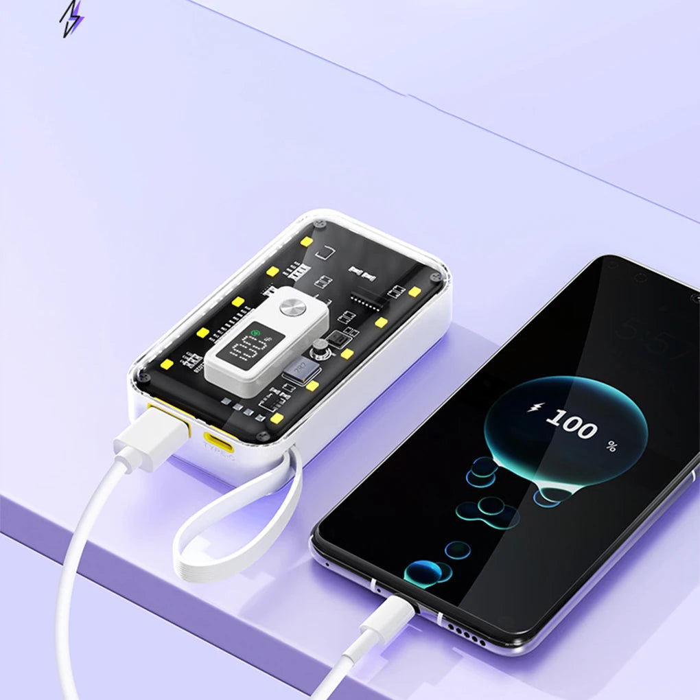 Versatile And Futuristic Power Bank Kit For Mobile Phones 22.5W Large Capacity 10000 Power Bank 21700 Case