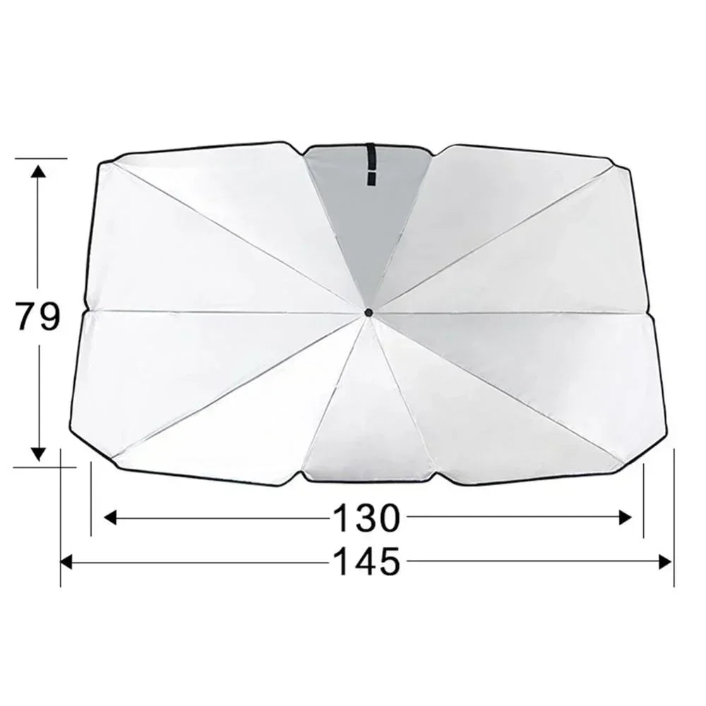 Car Sunshade Umbrella Front Windshield Silver Glue Sunshade Umbrella Uv Resistant Folding Car Umbrella