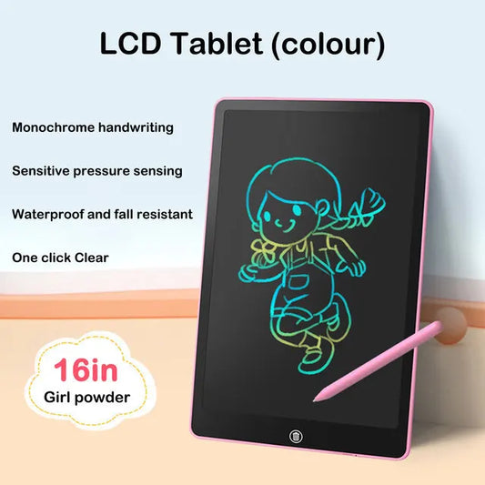 New 16inch Children Magic Blackboard LCD Drawing Tablet Toys Digital Notebook Big Size Message Board Writing Pad