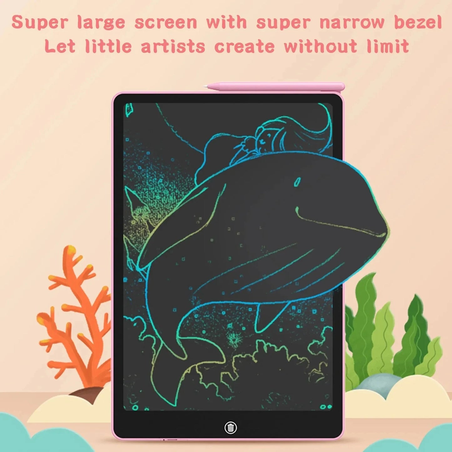 New 16inch Children Magic Blackboard LCD Drawing Tablet Toys Digital Notebook Big Size Message Board Writing Pad